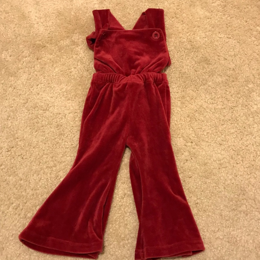 Red velvet romper